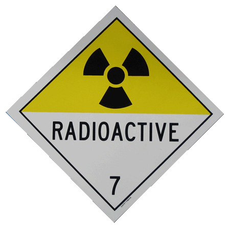 Magnetic Vehicle Radiation Safety Sign