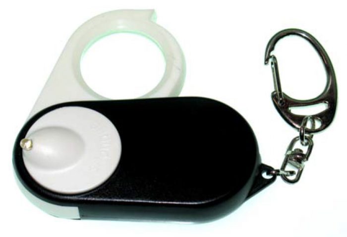 Pocket Magnifier with LED Light & Keyring