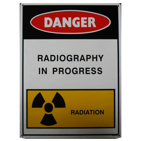Ravek Plastic Radiation Warning Sign